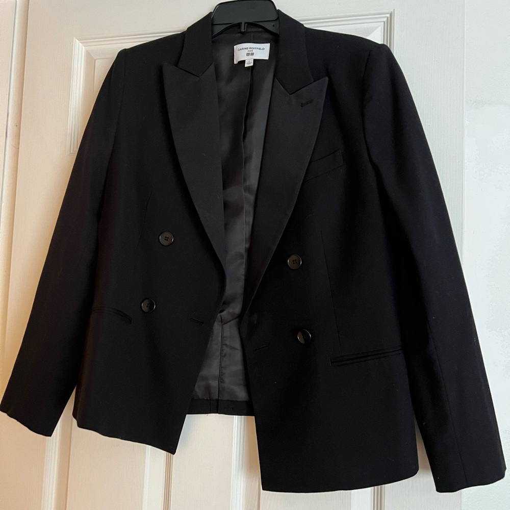 NEW** Carine Roitfeld x Uniqlo black structured blazer L
